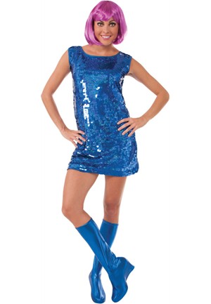 Blue Mod Girl Costume