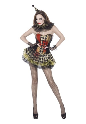 Fever Creepy Zombie Clown Costume